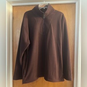 MBX Men’s Burgundy Quarter Zip Fleece Pullover